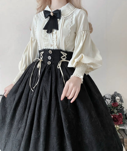 DMFS Lolita - Classic Lolita Blouse Mutton Sleeves Lolita Shirt