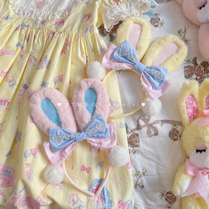 Cheese Cat - Cute and Fluffy Rabbit Ear Lolita KC