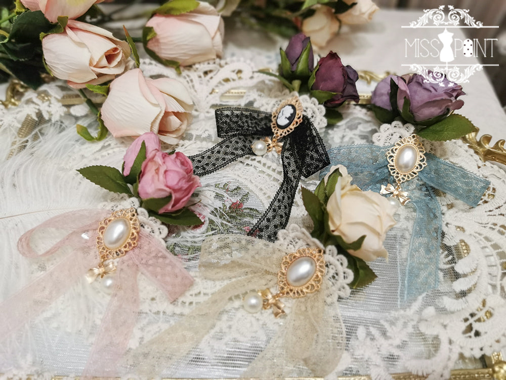 Miss Point - Woody Rose - Lolita Headband Flower Brooch