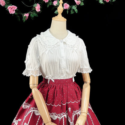 DMFS Lolita - Sweet Lolita Shirt Doll Collar Blouse High-waisted