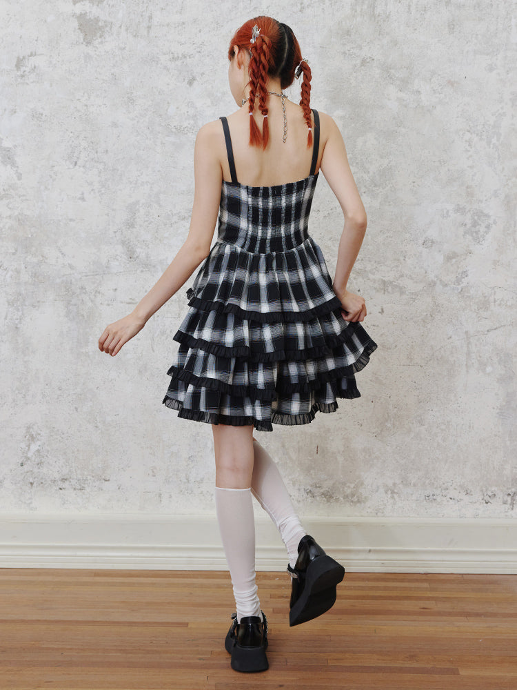 Strap lace cake skirt【s0000002510】