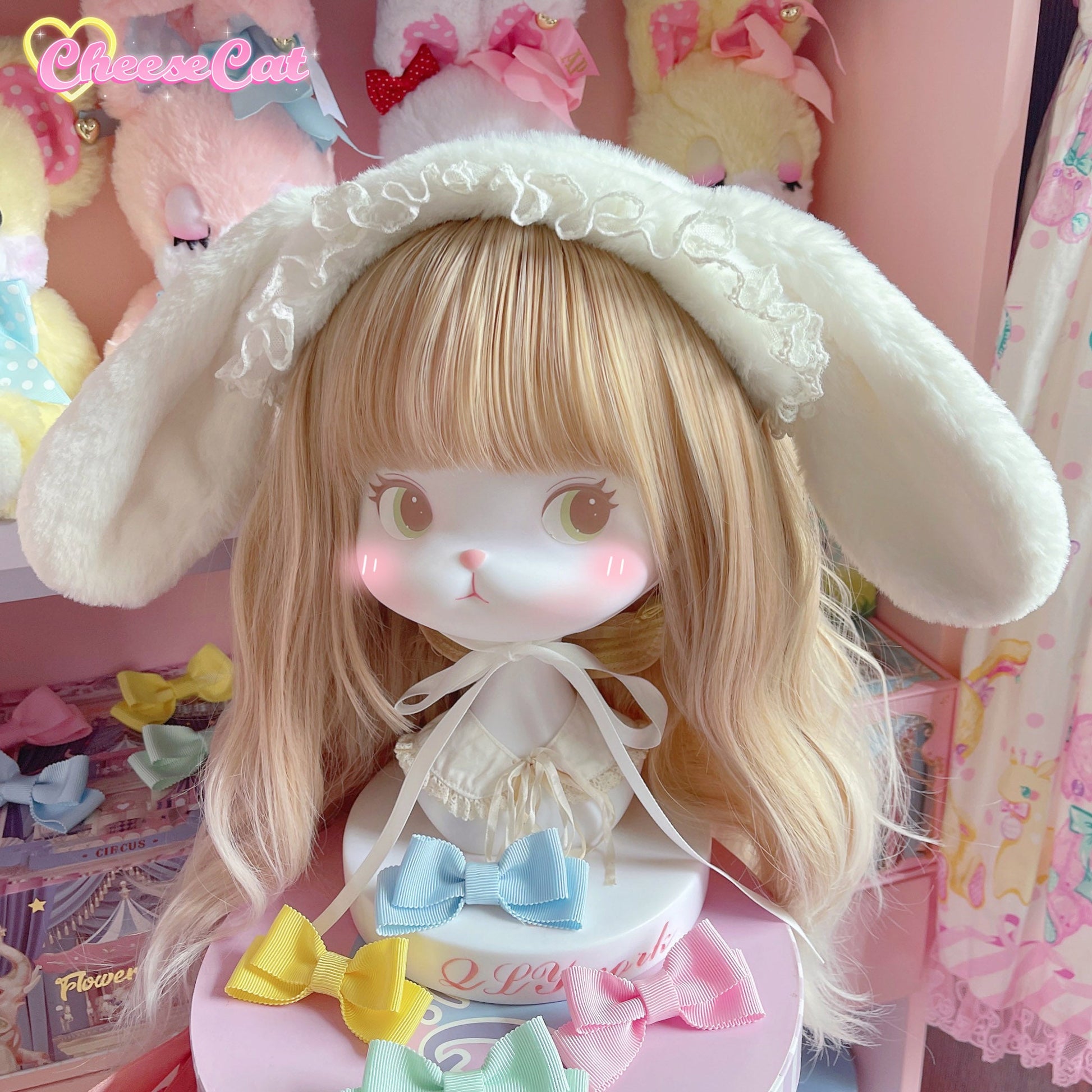 Cheese Cat - Fluffy Lop-Eared Bunny Sweet Lolita Hairband