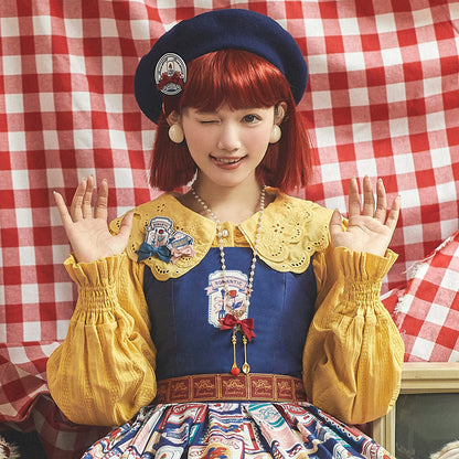 Miss Point - Strawberry Rose - Vintage American High Waist Lolita SK