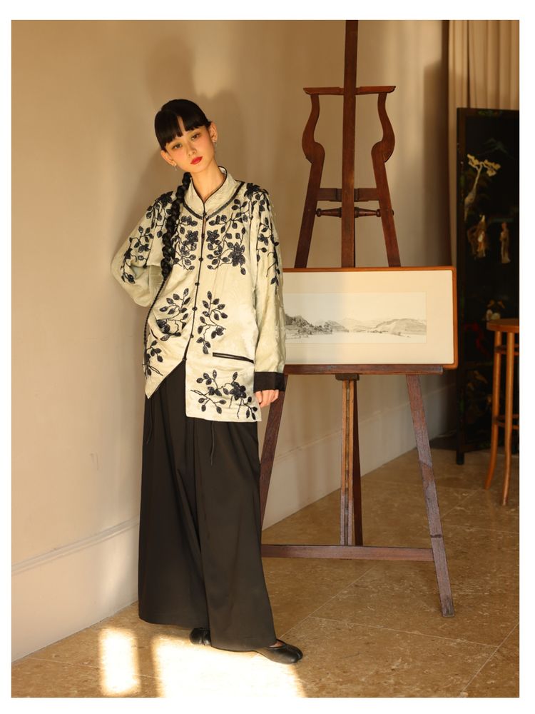 Elastic waist wide-leg pants 【s0000001623】