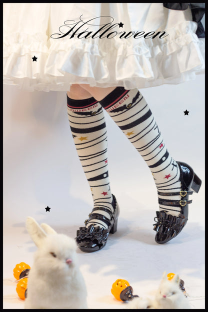 Yukines Box - Gothic Lolita Halloween Pumpkin Bat Socks