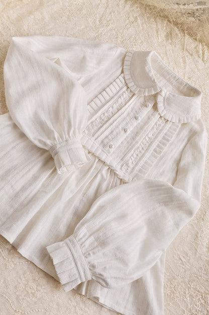 Yilia - J-fashion Ruffle Cotton Lolita Blouse