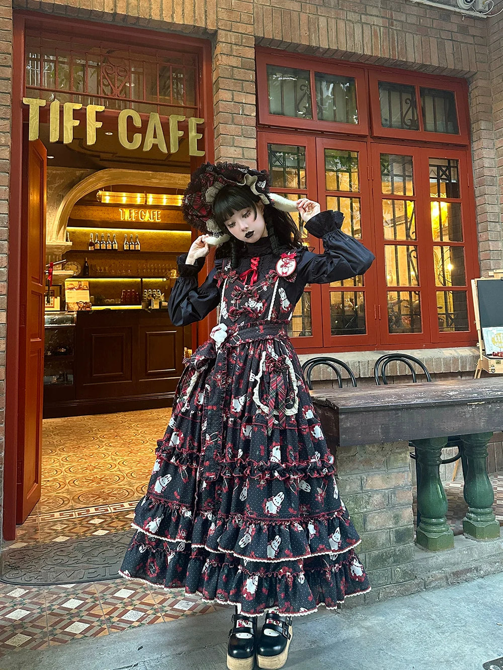 Miss Point - Forest Berry Bunny - Sweet Lolita JSK Elegant Bunny Print Dress