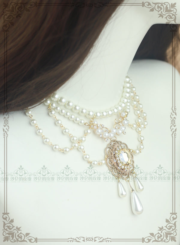 Rose of Sharon - Theresa - Vintage Wedding Lolita Necklace