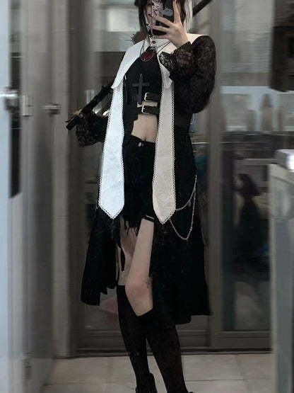 Your Highness - Nun Lolita Gothic OP Dress Full Set