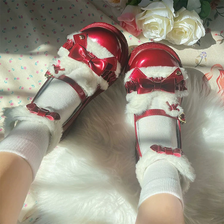 Fairy Godmother - Winter Girly Lolita Shoes Lolita Ankle Strap Shoes