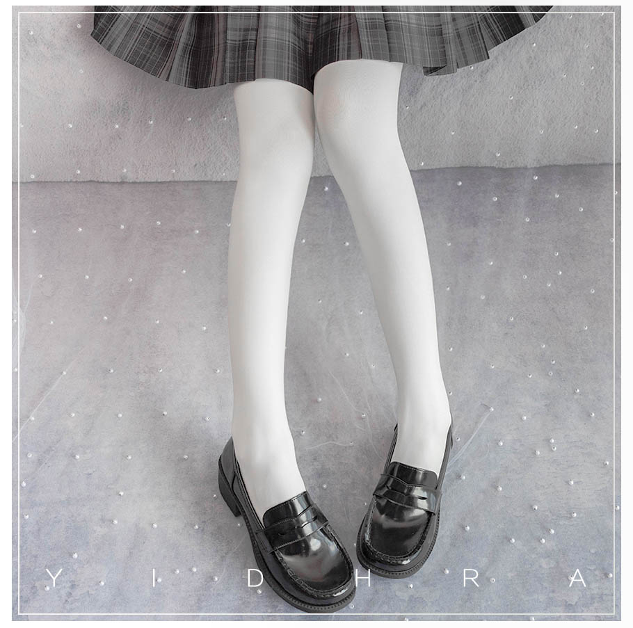 Yidhra - 120D Daily Lolita Velvet Spring Leggings, Solid Color