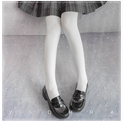 Yidhra - 120D Daily Lolita Velvet Spring Leggings, Solid Color