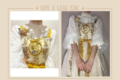 Kencrlo - Dim Moonlight - Classic Lolita Chiffon Yarn Inner Blouse