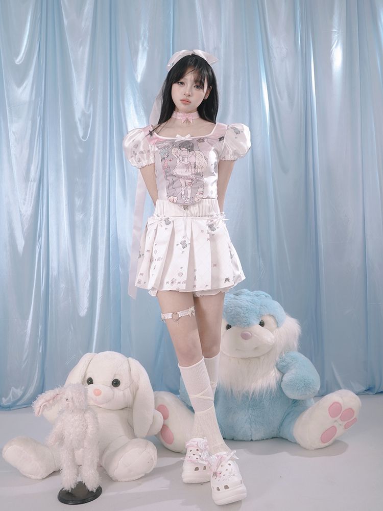 Puff sleeve top shirt【s0000002169】