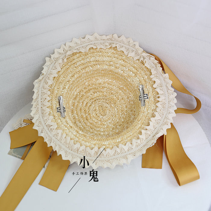 Xiaogui - Flower Lolita Tea Party Straw Hat