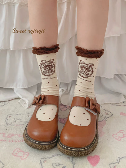 Roji Roji - Kawaii Cotton Lolita Socks Mid-calf Socks