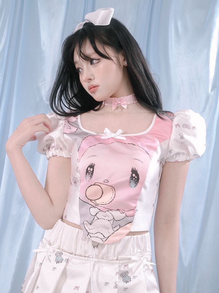 Puff sleeve top shirt【s0000002169】