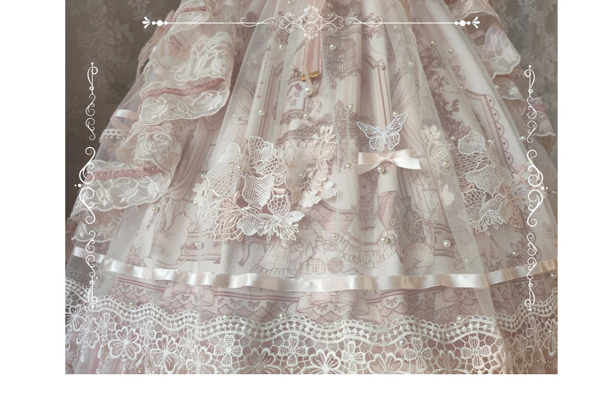 Garden Cat - Sunset Realm Lolita Bride Gorgeous OP FS