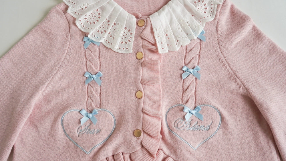 Dark Star Island - Sugar Frost - Sweet Lolita Cardigan Knit Embroidered Sweater