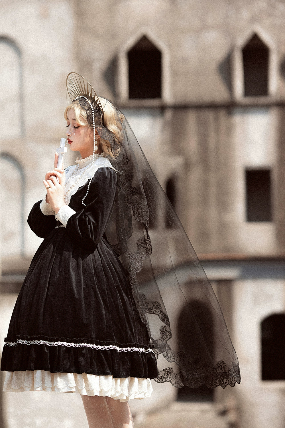 Miss Point - Customized Lolita Dress Vintage Elegant Velvet OP Dress