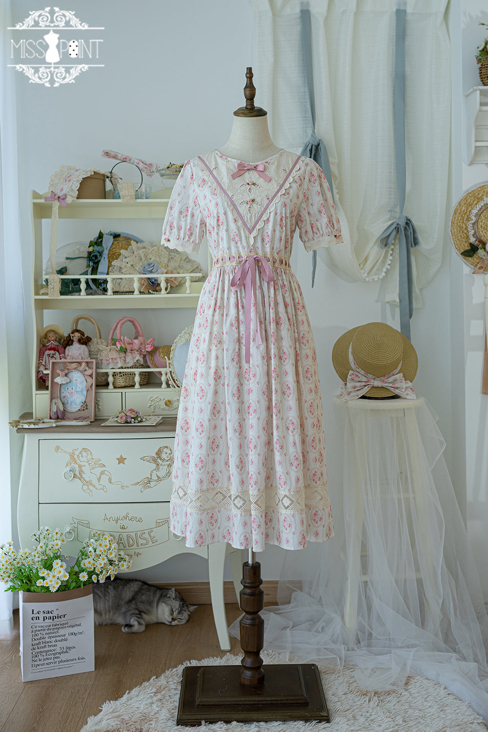 Miss Point - Happy Summer Elegant Lolita Floral OP Dress