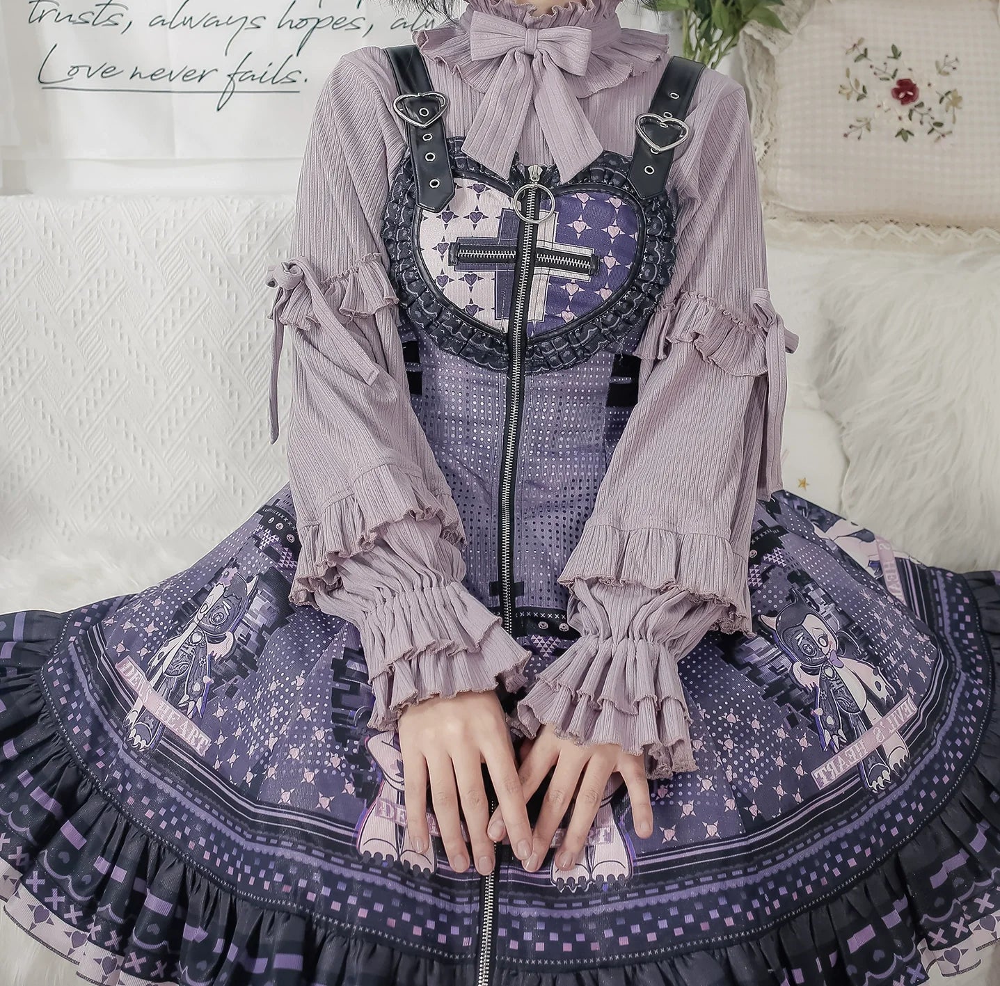 MIST - First Snow - Sweet Lolita Sweater Winter Puff Sleeve Knitting Innerwear