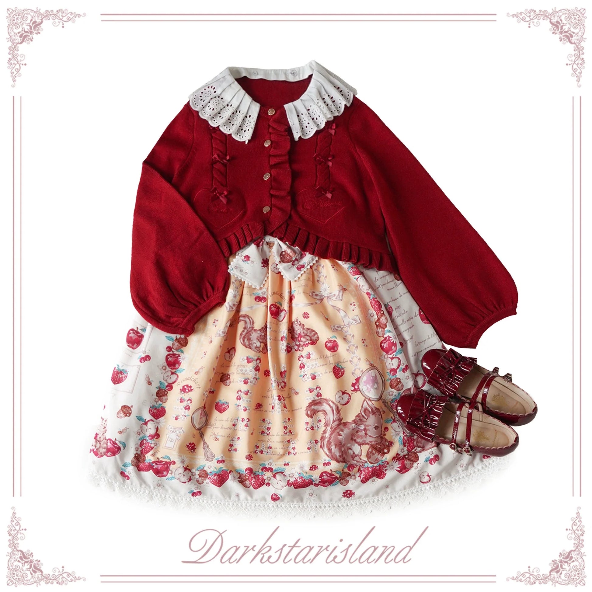 Dark Star Island - Sugar Frost - Sweet Lolita Cardigan Knit Embroidered Sweater