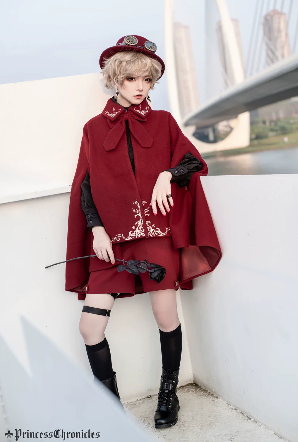 Princess Chronicles - Medieval Ouji Lolita Embroidered Cape