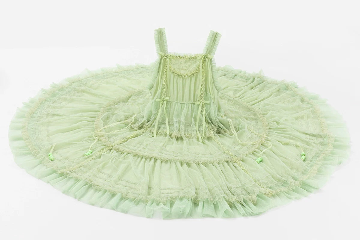Polyhymnia - Secret Forest - Classic Lolita JSK Dress Multi-layered Dress Summer Gauze Dress