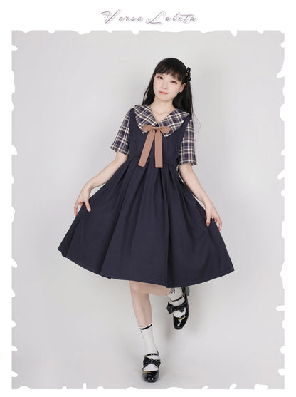 EESSILY - Macaron Waffle - Kawaii Lolita Short Sleeve Summer OP