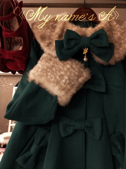 Unideer - Casual Lolita Winter Wool Down Coat Multicolors