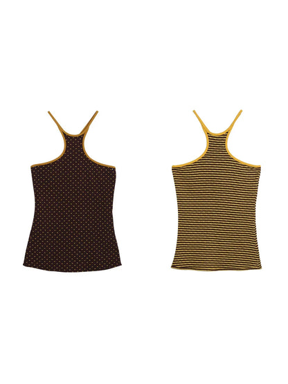 Vintage Dual-Sided Color Knit Tank Top