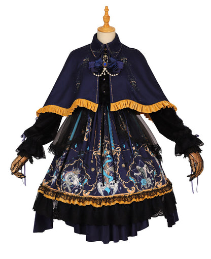 YingLuoFu - God Redemption - Retro Gothic OP, Printed Dress