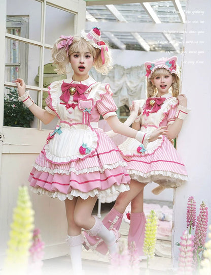 Sakurahime - Berry Bubble - Cute Lolita OP Dress Two Kawaii Styles