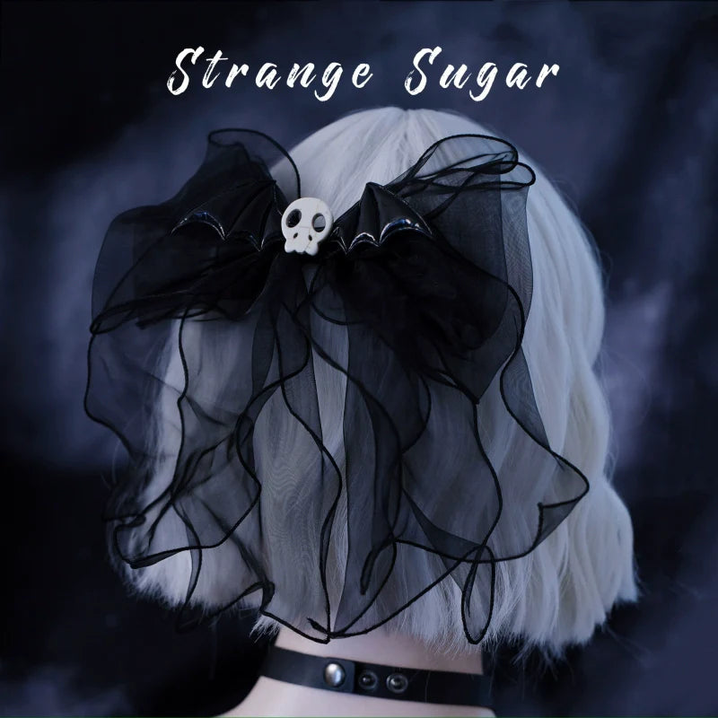 Strange Sugar - Gothic Hair Accessories Set Skulls Sharks Lolita Clips Headbands