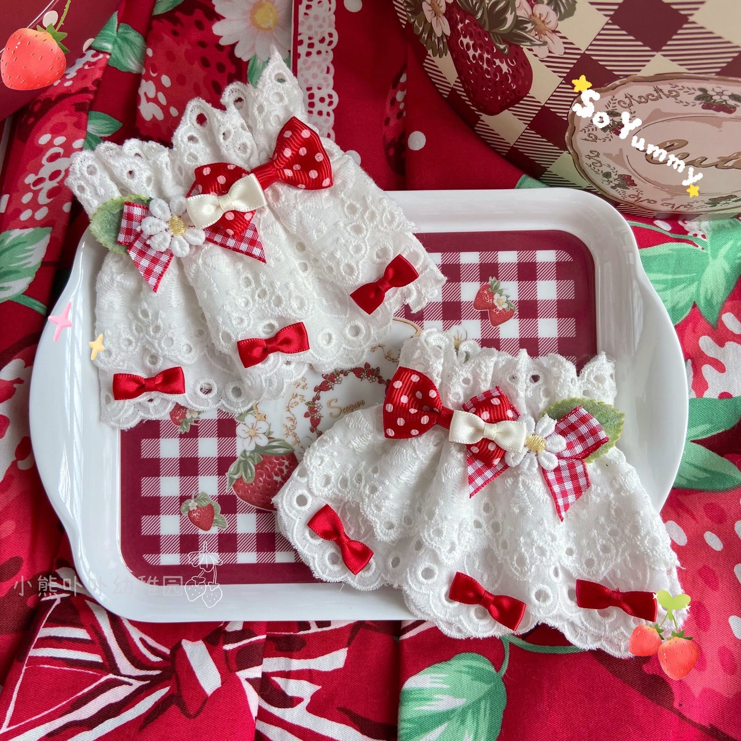 Bear Doll - Original Cute Lolita Bow Cuffs