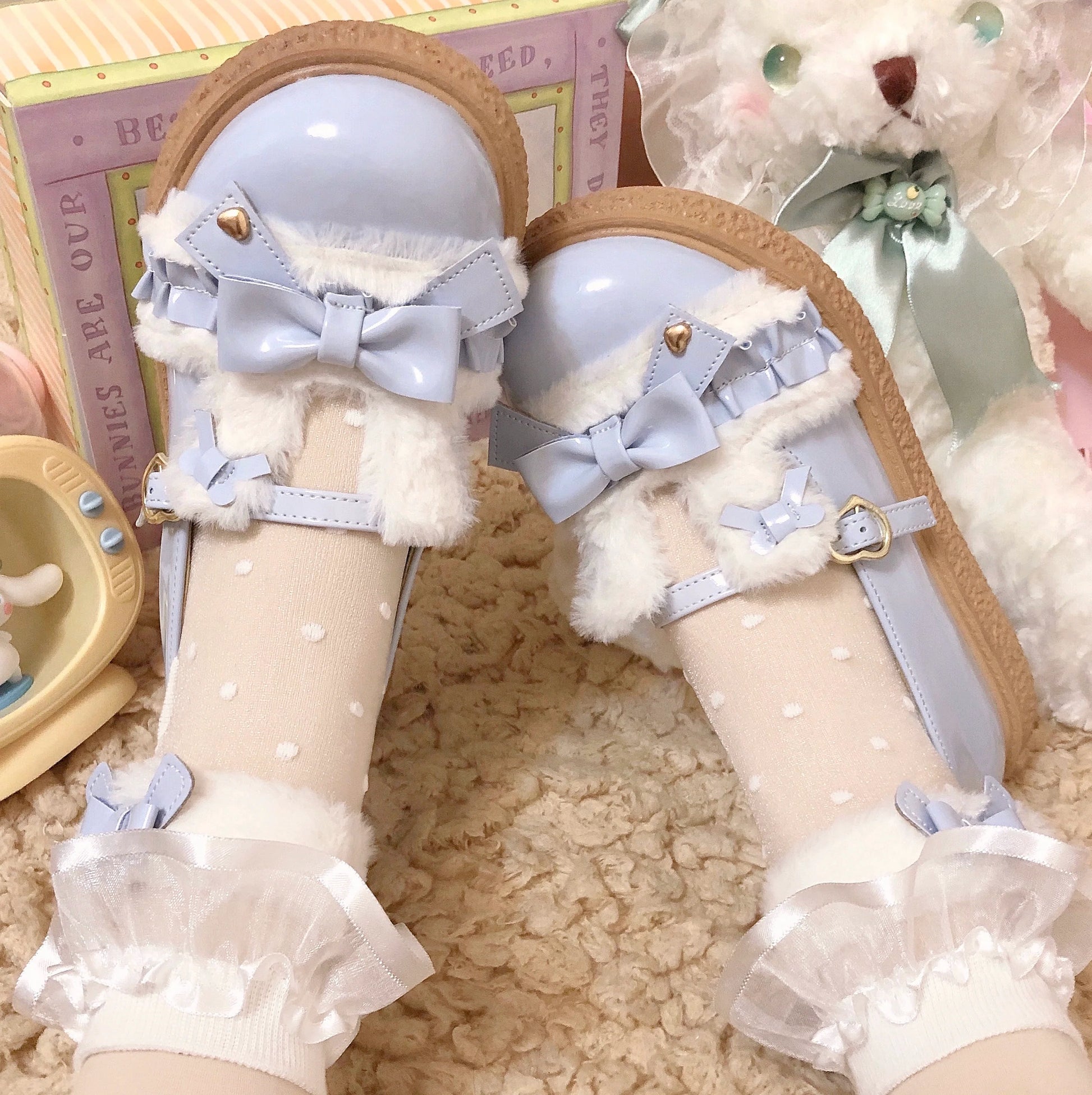 Fairy Godmother - Winter Girly Lolita Shoes Lolita Ankle Strap Shoes