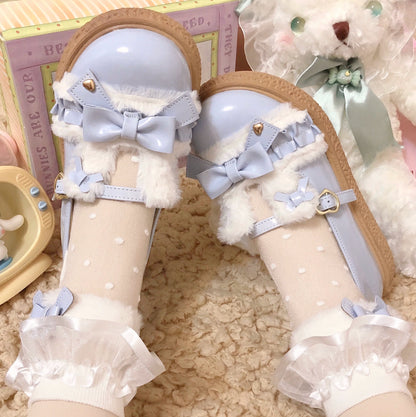Fairy Godmother - Winter Girly Lolita Shoes Lolita Ankle Strap Shoes