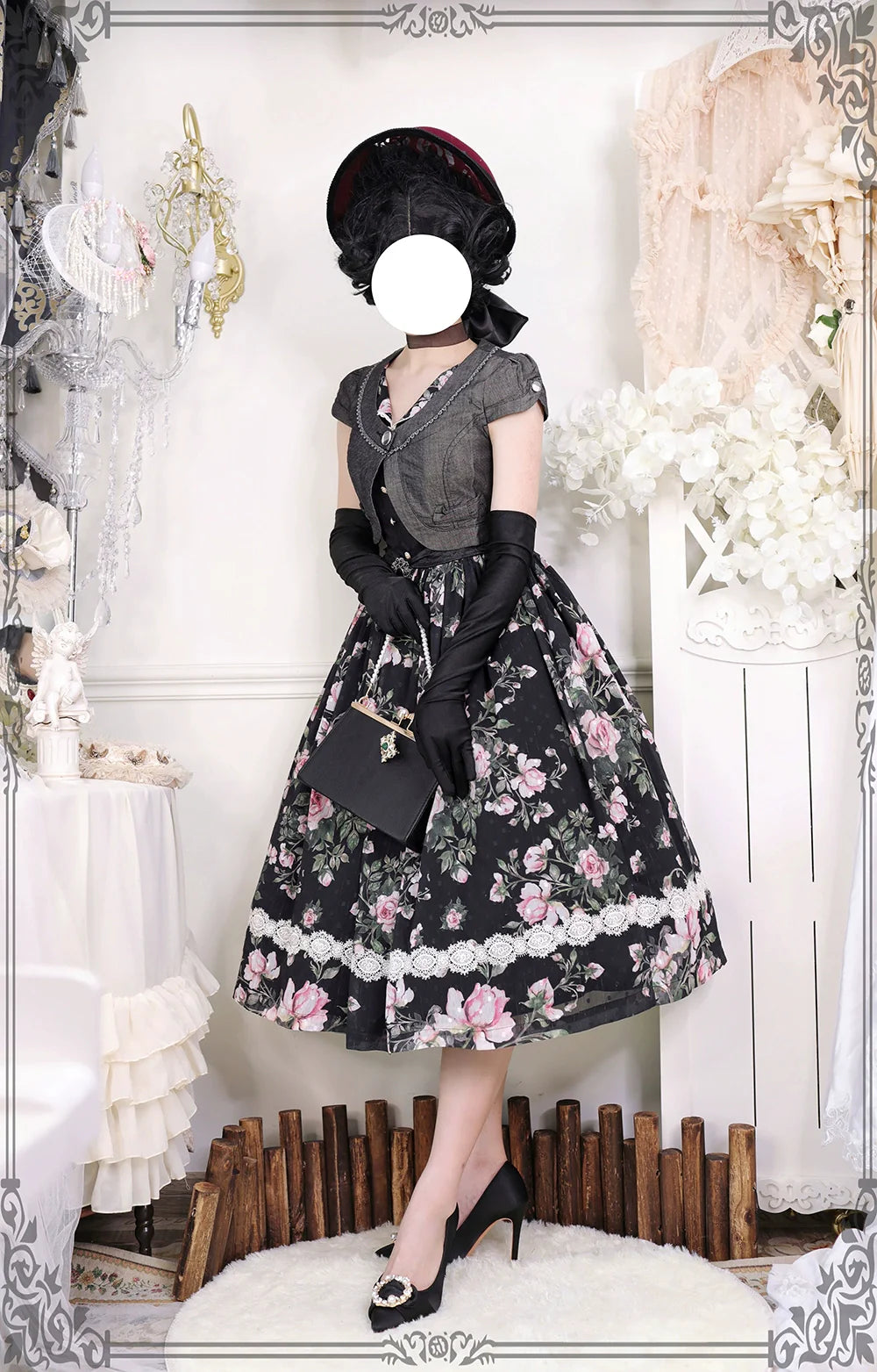 Miss Point - French Rose - Elegant Lolita JSK Dress