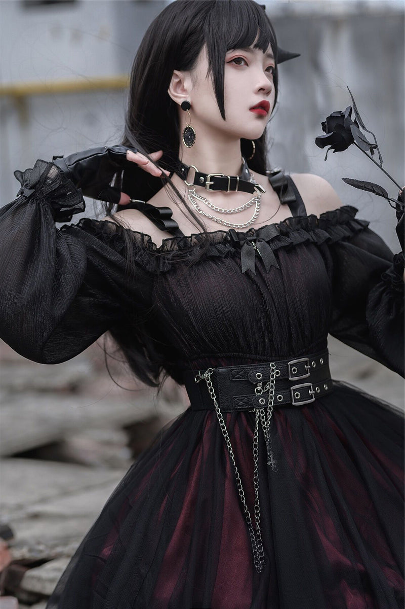 Your Princess - Gothic Lolita High Waist Black Dress