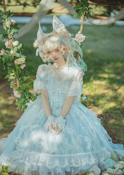 FantasyMirror - Exquisite Butterfly JSK Floral Wedding Lolita JSK Dress