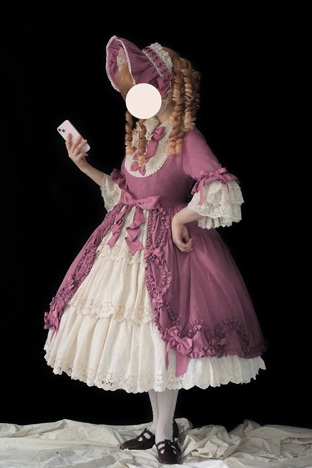 Miss Point - Lilyka Garden - Classic Lolita OP Dress Set Elegant Floral Wall Princess Sleeve