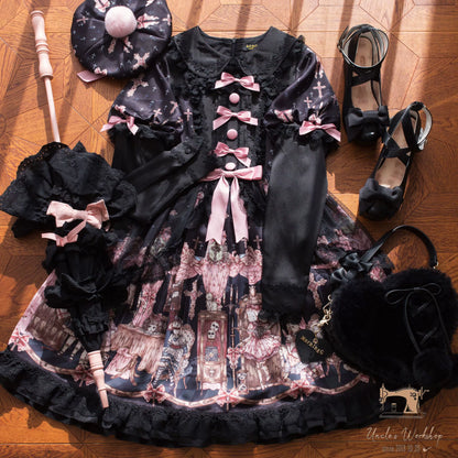 Uncle's Workshop - Missing Lamb Case - Gothic Lolita Dress Set with Sheep Prints