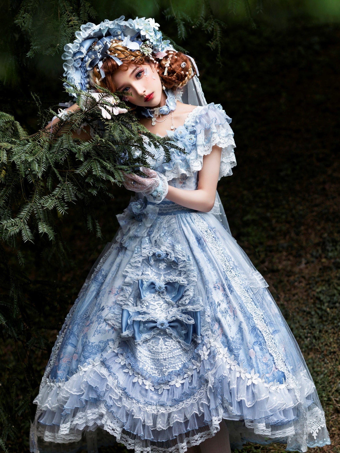 Garden Cat - Flower Wedding Lolita JSK Dress