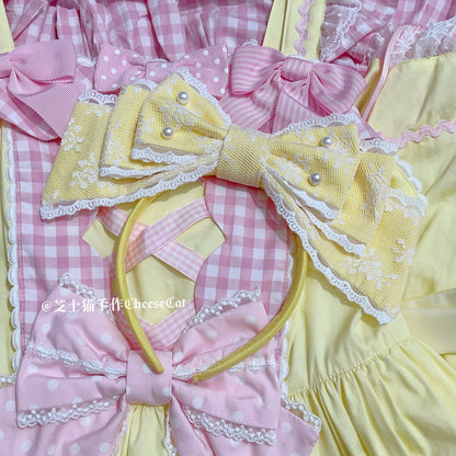 Cheese Cat - Sweet Lolita KC Lace Butterfly Lolita KC with Pearl