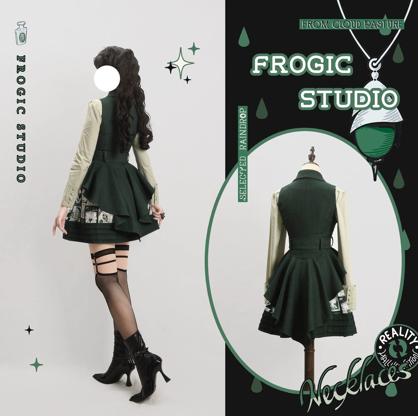 Frogic Studio - Magic Pharmacy - Vintage Lolita Vest Retro High-Waisted Lolita Vest