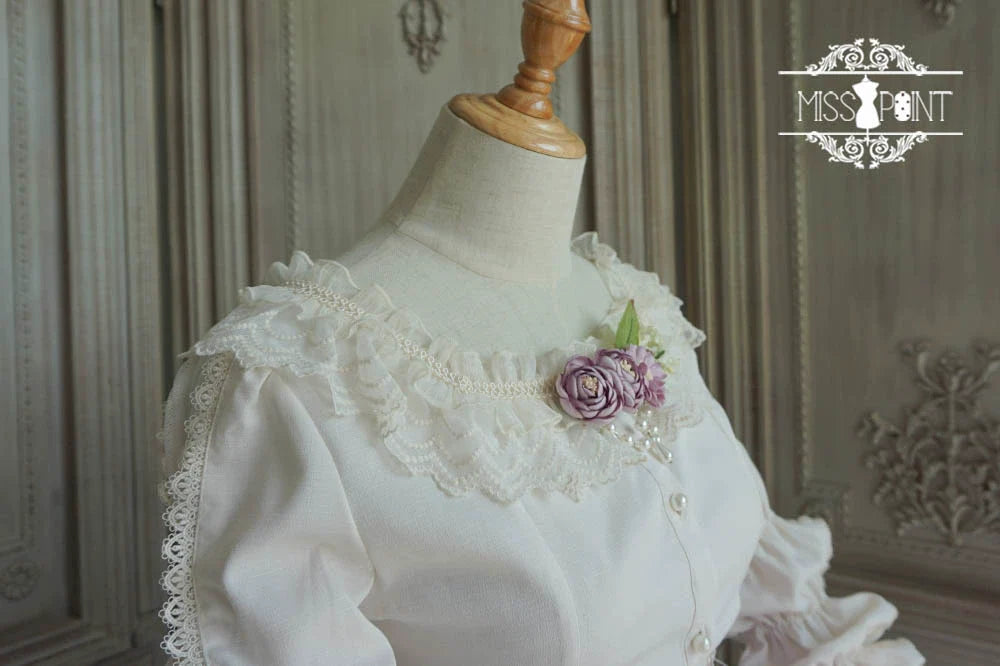 Miss Point - Elizabeth Meow - Classic Lolita Blouse Lotus Root Sleeve Lolita Shirt