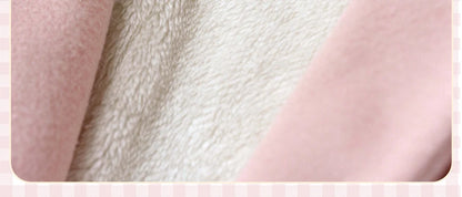 Dream Magic Box - Milk Puff - Winter Fleece-lined Sweet Lolita Coat, Detachable Collar