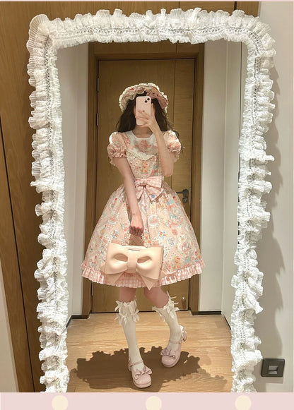NanShengGe - Sheep Party - Sweet Lolita OP V-Neckline Lolita Dress