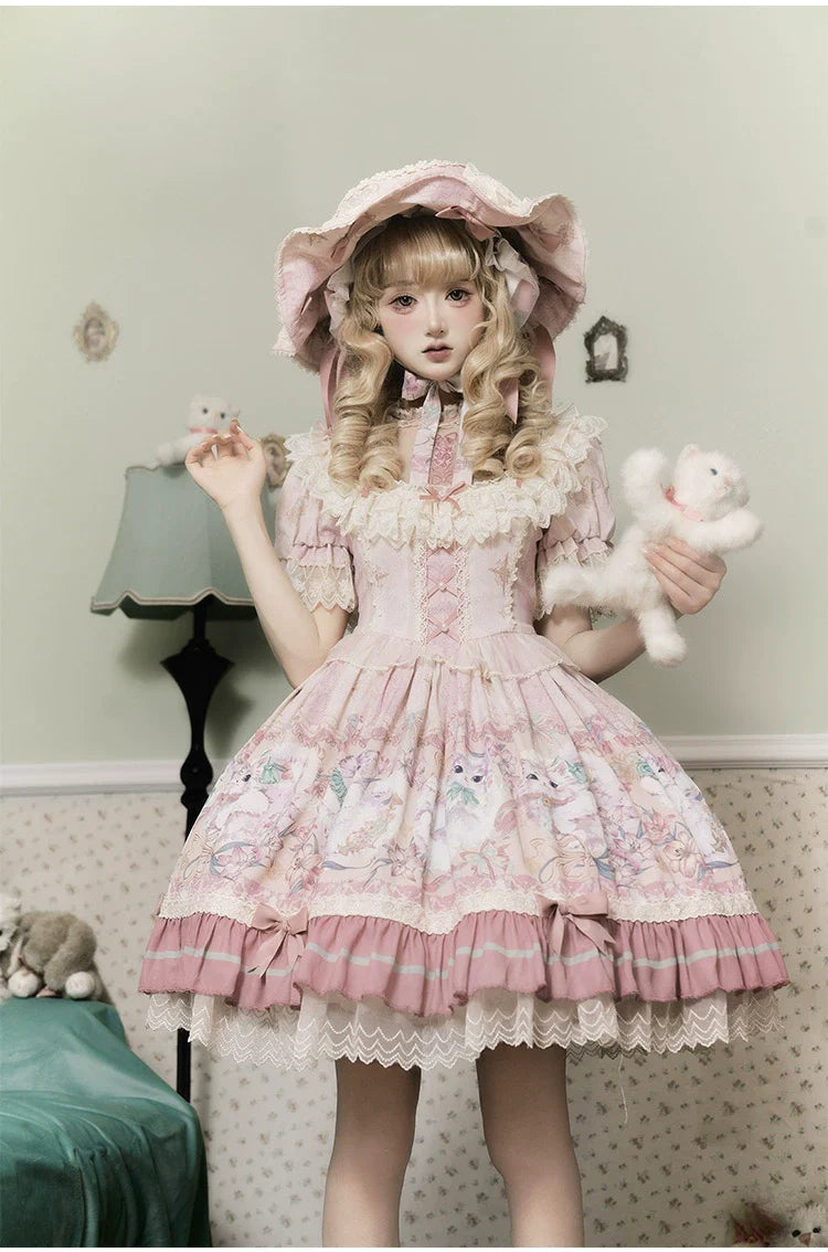 Bolero - Liliana Cat - Sweet Lolita Gorgeous OP Dress with Soft Lace & Organza